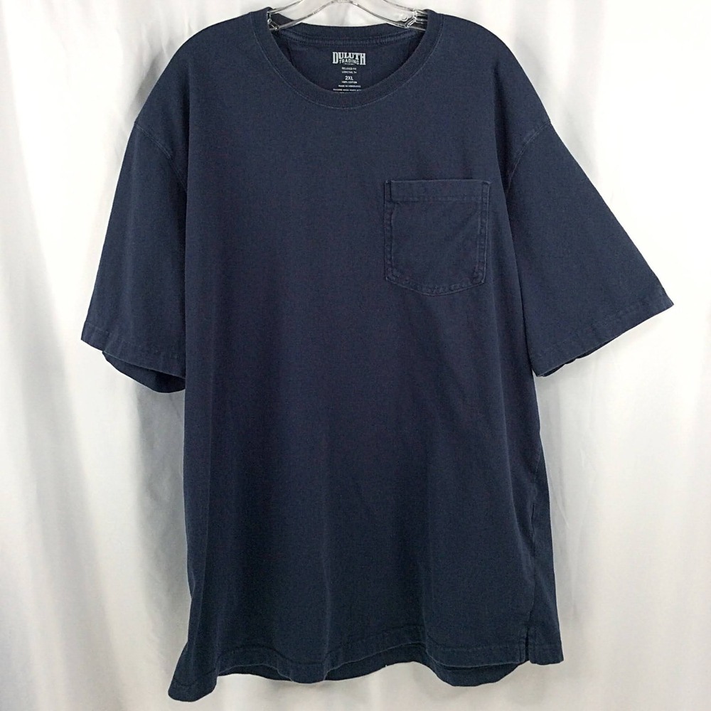 Duluth Trading Co Heavy Duty 100% Cotton T-Shirt Men's Size 2XL Navy Blue